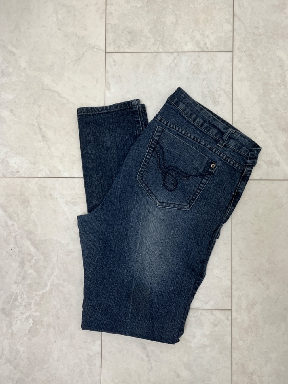 Women's Dots Fashion Curvy Long Jeans 20W x 32L